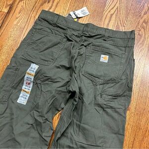 Carhartt Canvas Flame-Resistant Straight Pants Mens 36x30 Moss FRB159-MOS